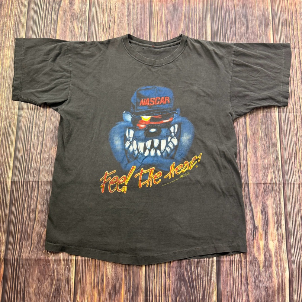 Vintage 90s‎ Y2K NASCAR Looney Tunes Tasmanian Devil T Shirt Size Large